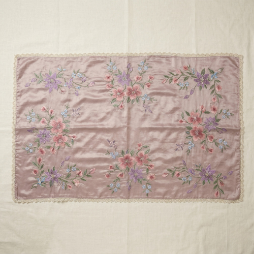 punjabi floral suit dupatta with detailed floral embroidery design in soft pastel tones